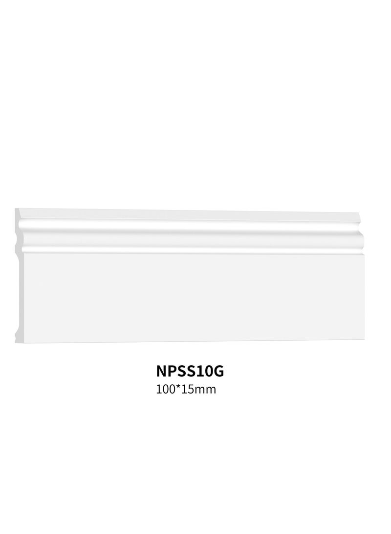 عالم نسيل نعلات من مادة البوليسترين PS Skirting Board - مقاس 15*1.5*240 سم - كرتون - Image 1
