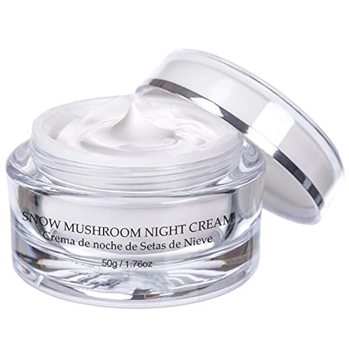 Vivo Per Lei Snow Mushroom & Peony Night Moisturizer - Anti Wrinkle Cream for Sensitive Skin - Anti Aging Night Cream with Shea Butter & Collagen - Paraben Free Moisturizer for Skin Woes - 50g - Image 1