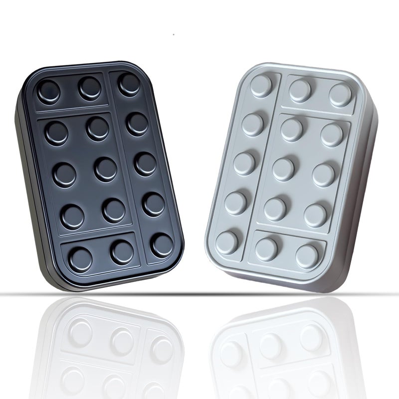 zimdun 2 Pcs Alloy Fidget SliderBlock StyleUnrestricted SlidingEnhanced FocusAnxiety ReliefCompact Fidget Toy for Adult - Image 3