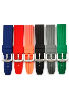 Arabest 20 22 24mm accessories wholesale switch quick release raw ear vertical stripe tire pattern silicone strap Blue 