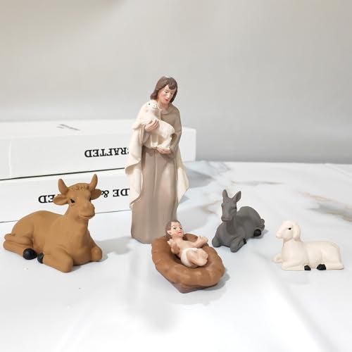 DurableDelights Christmas Nativity Set, Nativity Scene Includes 10 Resin Figurines-Baby Jesus, Mary, and Joseph, Perfect Ideal for Christmas Decor - Image 4