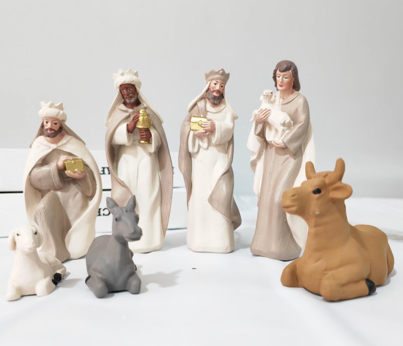 DurableDelights Christmas Nativity Set, Nativity Scene Includes 10 Resin Figurines-Baby Jesus, Mary, and Joseph, Perfect Ideal for Christmas Decor - Image 5