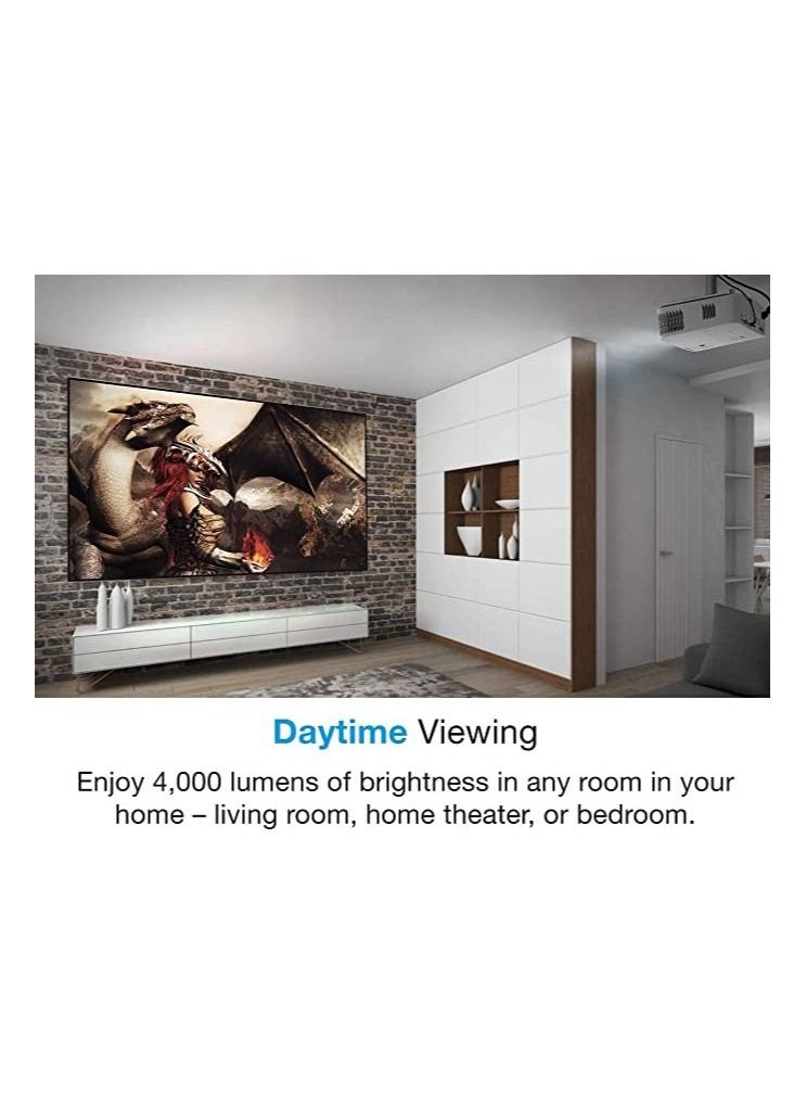 Optoma - Optoma UHD38x Bright, True 4K UHD Gaming Projector | 4000 Lumens | 4.2ms Response Time at 1080p with Enhanced Gaming Mode | Lowest Input Lag on 4K Projector | 240Hz Refresh Rate | HDR10 & HLG - Image 1