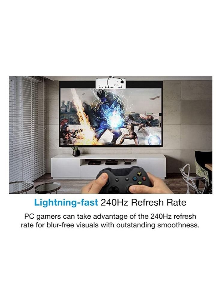Optoma - Optoma UHD38x Bright, True 4K UHD Gaming Projector | 4000 Lumens | 4.2ms Response Time at 1080p with Enhanced Gaming Mode | Lowest Input Lag on 4K Projector | 240Hz Refresh Rate | HDR10 & HLG - Image 1
