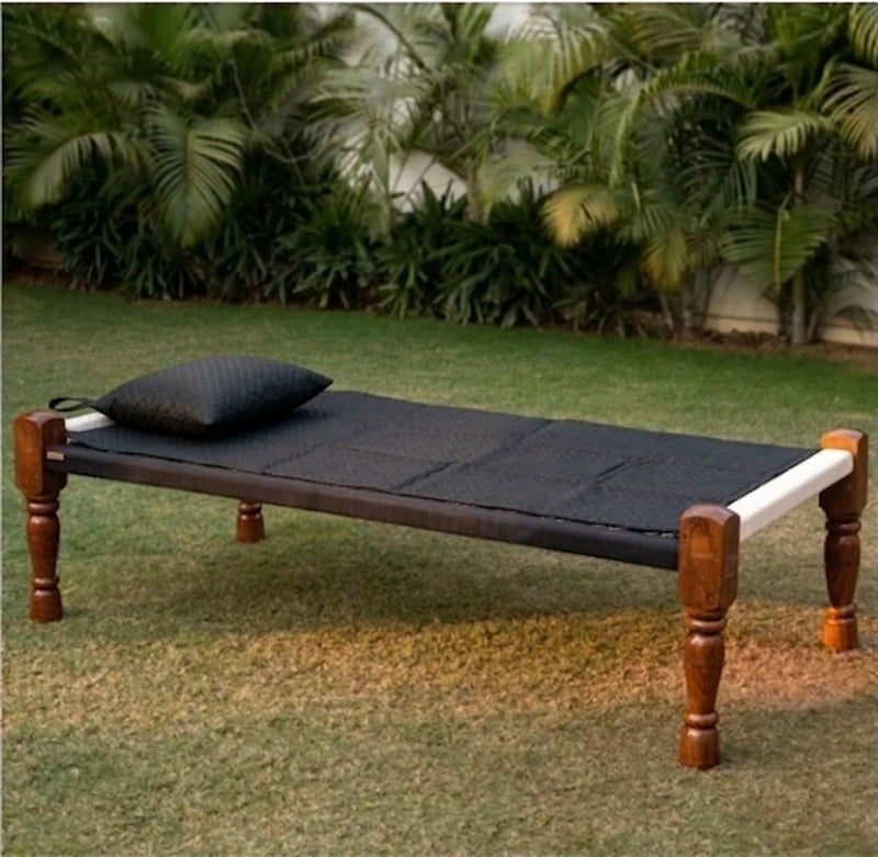 Rasikvar Rollaway Single Bed Mat Foldable Travel Mattress Light Weight and Durable Multipurpose Mattress with Pillow and Storage Bag Rug Easier to Dry - Laminated Fabric - Black (Full Size) - Image 5