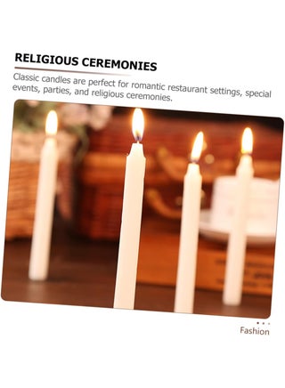 10pcs Candle White Household Candle, 20x2cm Classic Candles for Wedding, Church, Table Decor & Emergency Use White - view 4