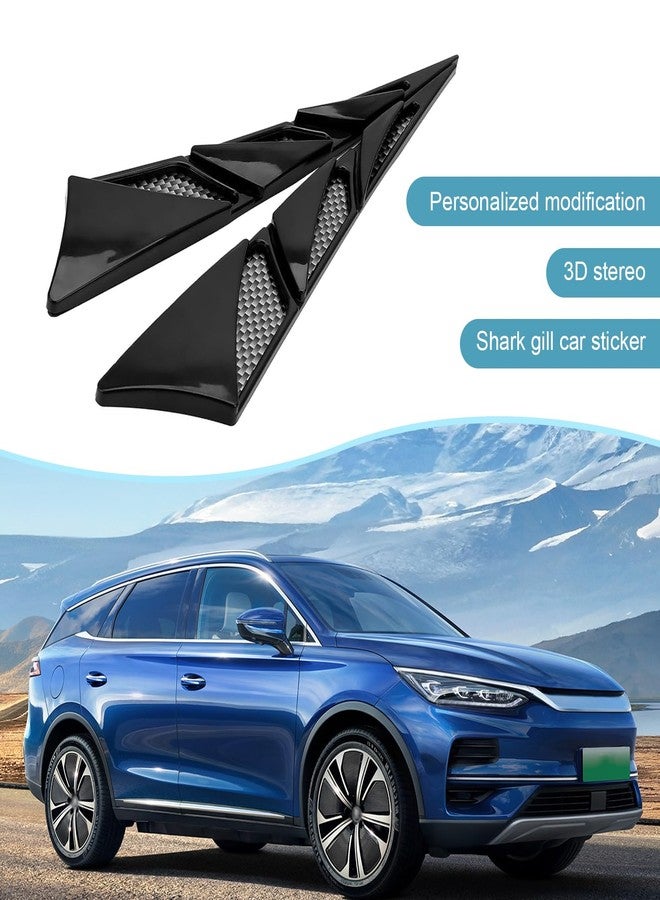 Dogary 2 PCS Car Hood Ventilation Cover, Scratchproof & Collision-resistant Shark Fin Spoiler, Adhesive Car Fender Vent Protection Decoration, Universal for Most Cars, SUVs, Trucks (Black) - Image 5