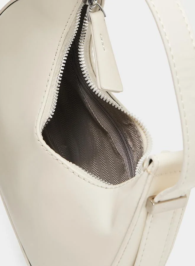 Styli Plain Handbag with Adjustable Strap