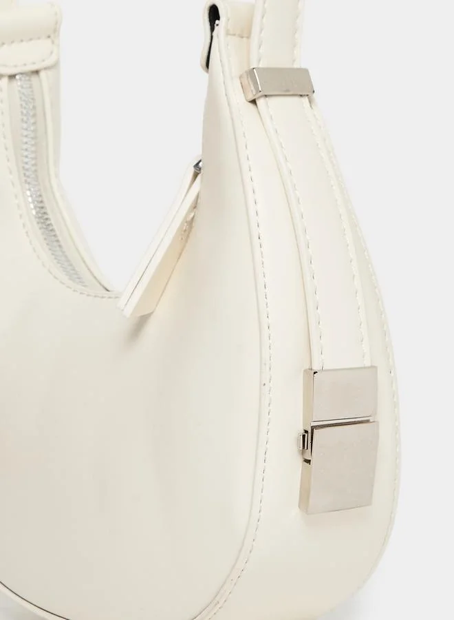 Styli Plain Handbag with Adjustable Strap
