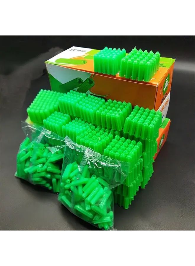 100 قطعة M8 أنابيب تمدد بلاستيكية خضراء، مراسي حائط متينة للاستخدام الداخلي والخارجي - Image 2