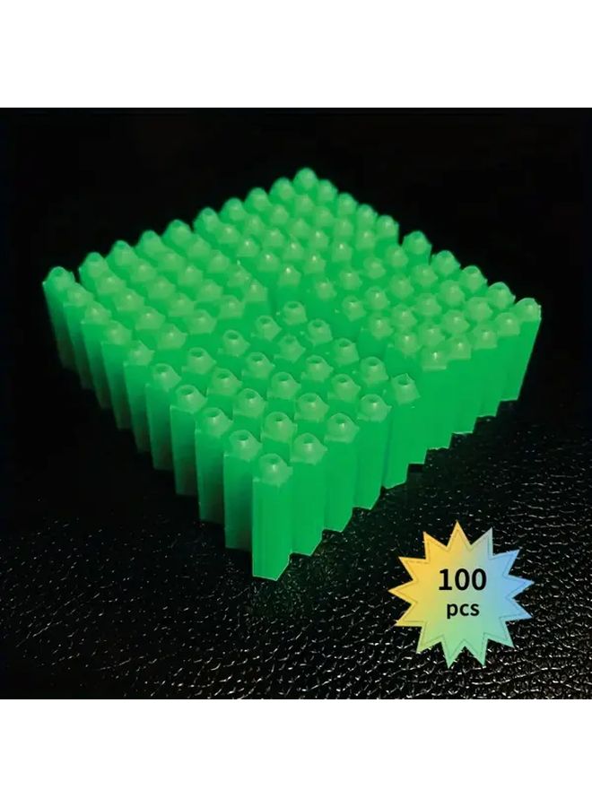 100 قطعة M8 أنابيب تمدد بلاستيكية خضراء، مراسي حائط متينة للاستخدام الداخلي والخارجي - Image 1