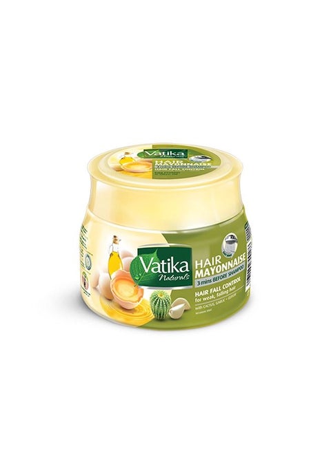Vatika Hair Fall Control Hair Mayonnaise | Cactus, Garlic & Gergir | Anti-Hair Fall | For Weak & Falling Hair - 500 ml