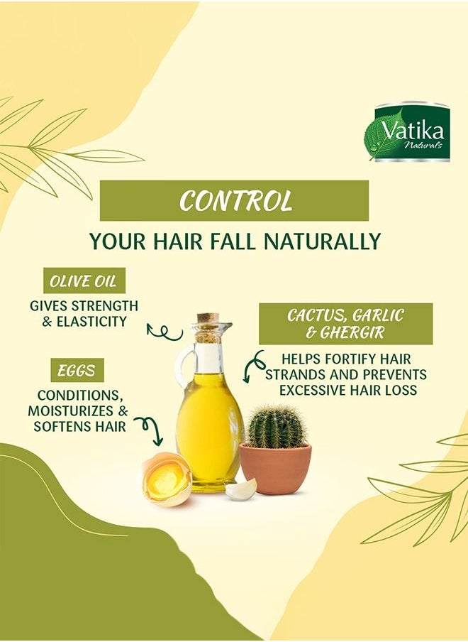 Vatika Hair Fall Control Hair Mayonnaise | Cactus, Garlic & Gergir | Anti-Hair Fall | For Weak & Falling Hair - 500 ml