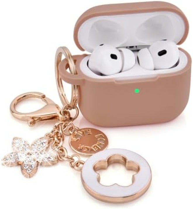 Case for Apple Airpods 4 - VISOOM Airpods 4 Cases 2024 Cover Women Anti-Drop Silicone iPods 4 Earbuds Wireless Accessorie Charging Cases Girl Bling Keychain for Airpod iPods 4th Generation - Image 1
