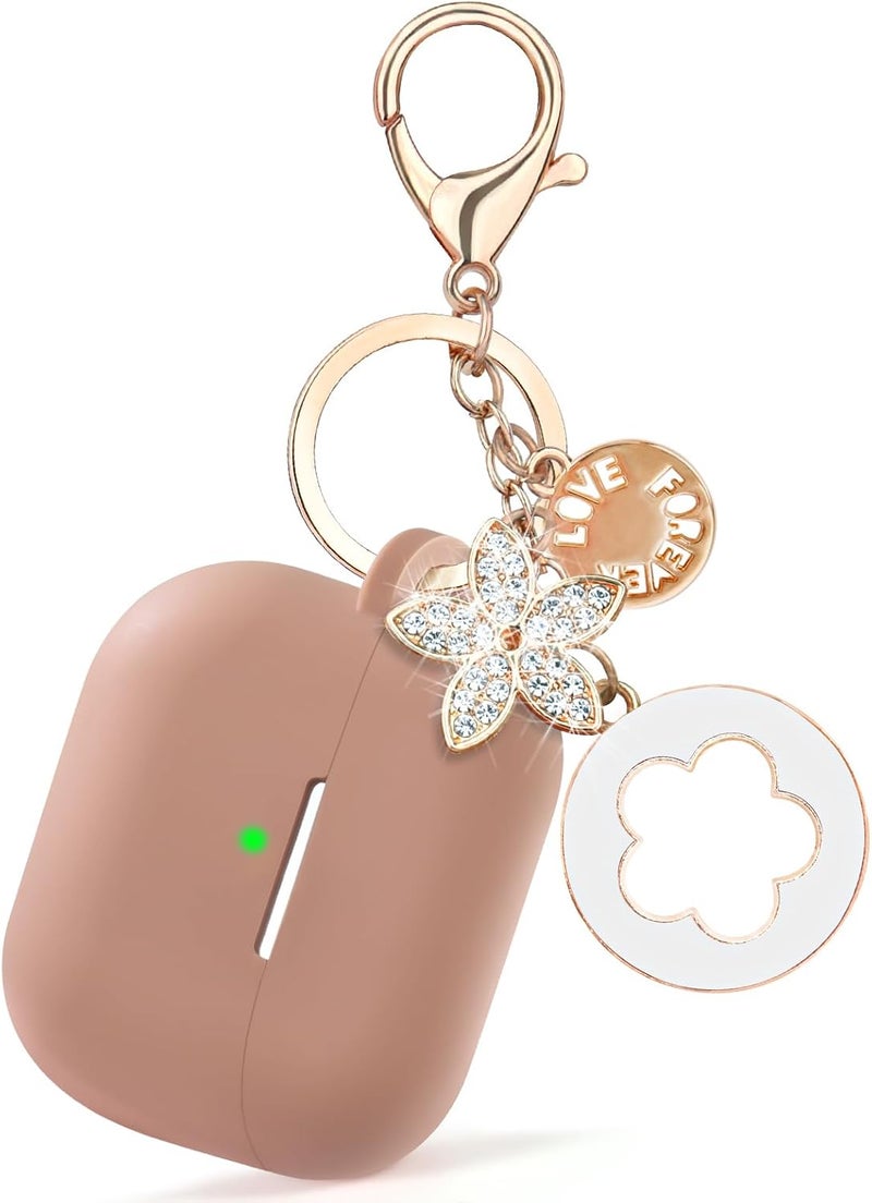 Case for Apple Airpods 4 - VISOOM Airpods 4 Cases 2024 Cover Women Anti-Drop Silicone iPods 4 Earbuds Wireless Accessorie Charging Cases Girl Bling Keychain for Airpod iPods 4th Generation - Image 5