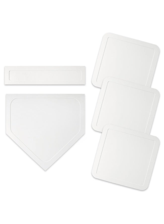 COYO Throw Down 5 Baseball Bases with Home Plate + Pitcher's Rubber - Backyard Rubber Base Set Perfect for Baseball, Teeball + Kickball - Image 1