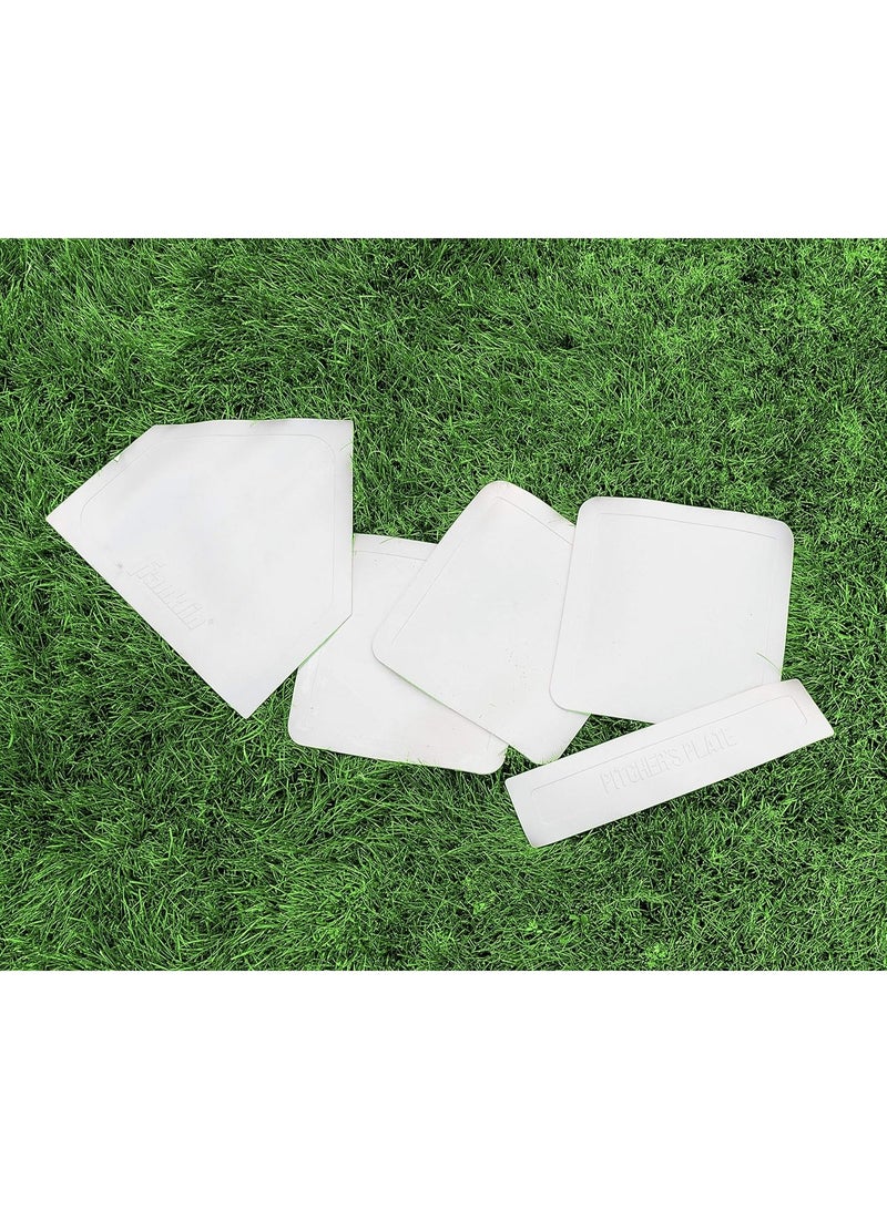 COYO Throw Down 5 Baseball Bases with Home Plate + Pitcher's Rubber - Backyard Rubber Base Set Perfect for Baseball, Teeball + Kickball - Image 2
