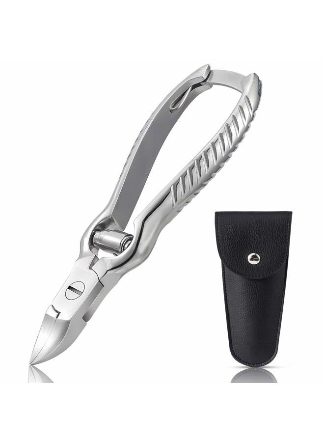 BEZOX Heavy Duty Podiatrist Toenail Clippers for Thick and Ingrown Nails, Stainless Steel Toe Nail Cutter - W/ Leather Case Packaging - Image 1
