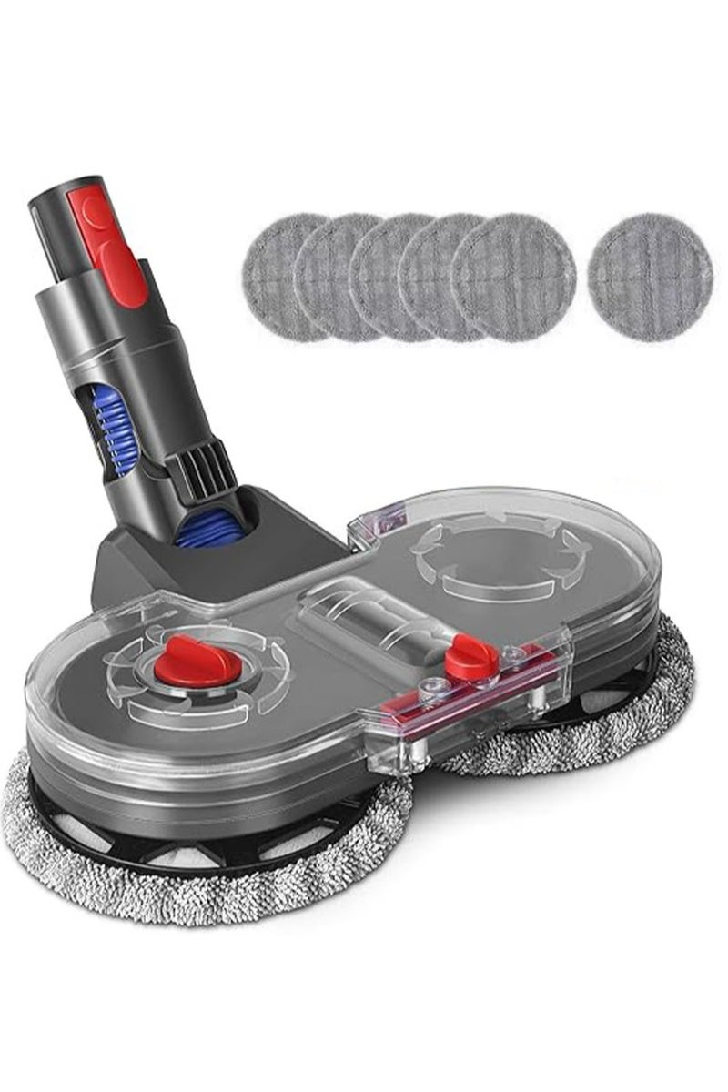 Apustim Electric Mop Head Attachment For v15 v11 v10 v8 v7 Vacuum Cleaner Accessories Spin Mop Replacement，Mop Head Belt Is Detachable，Including 6 Washable Mop Pads - Image 1