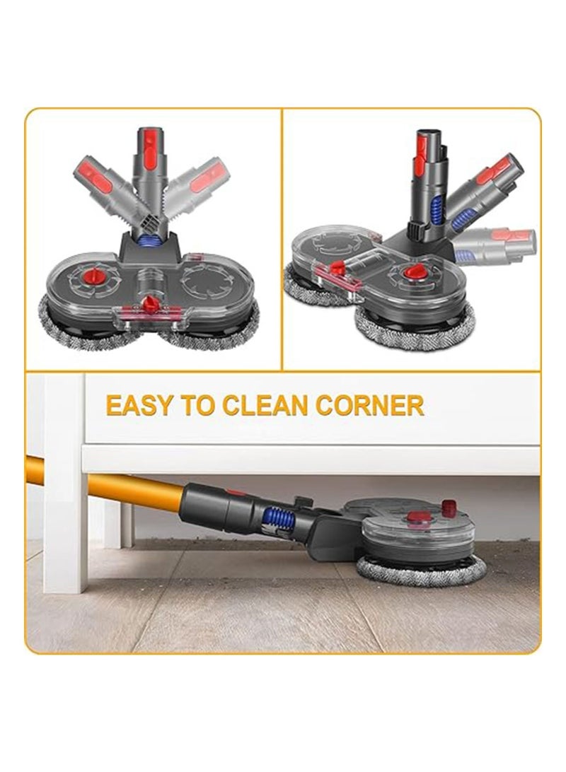 Apustim Electric Mop Head Attachment For v15 v11 v10 v8 v7 Vacuum Cleaner Accessories Spin Mop Replacement，Mop Head Belt Is Detachable，Including 6 Washable Mop Pads - Image 5