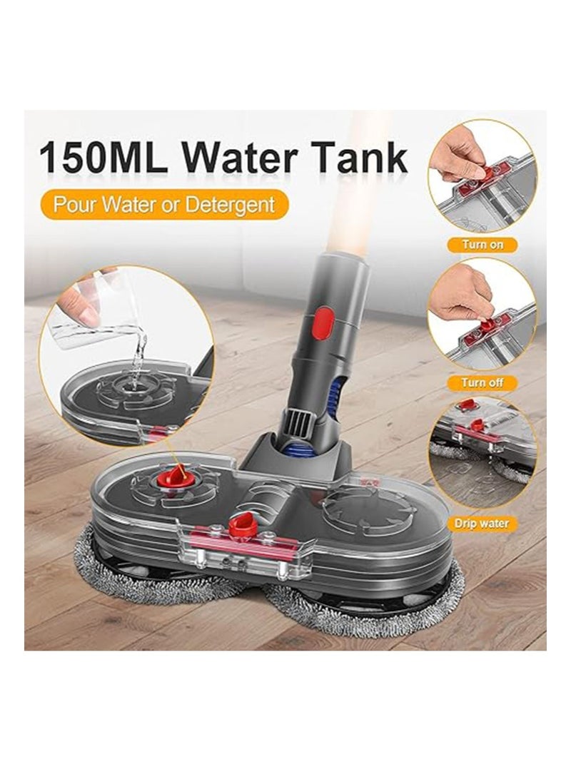 Apustim Electric Mop Head Attachment For v15 v11 v10 v8 v7 Vacuum Cleaner Accessories Spin Mop Replacement，Mop Head Belt Is Detachable，Including 6 Washable Mop Pads - Image 3