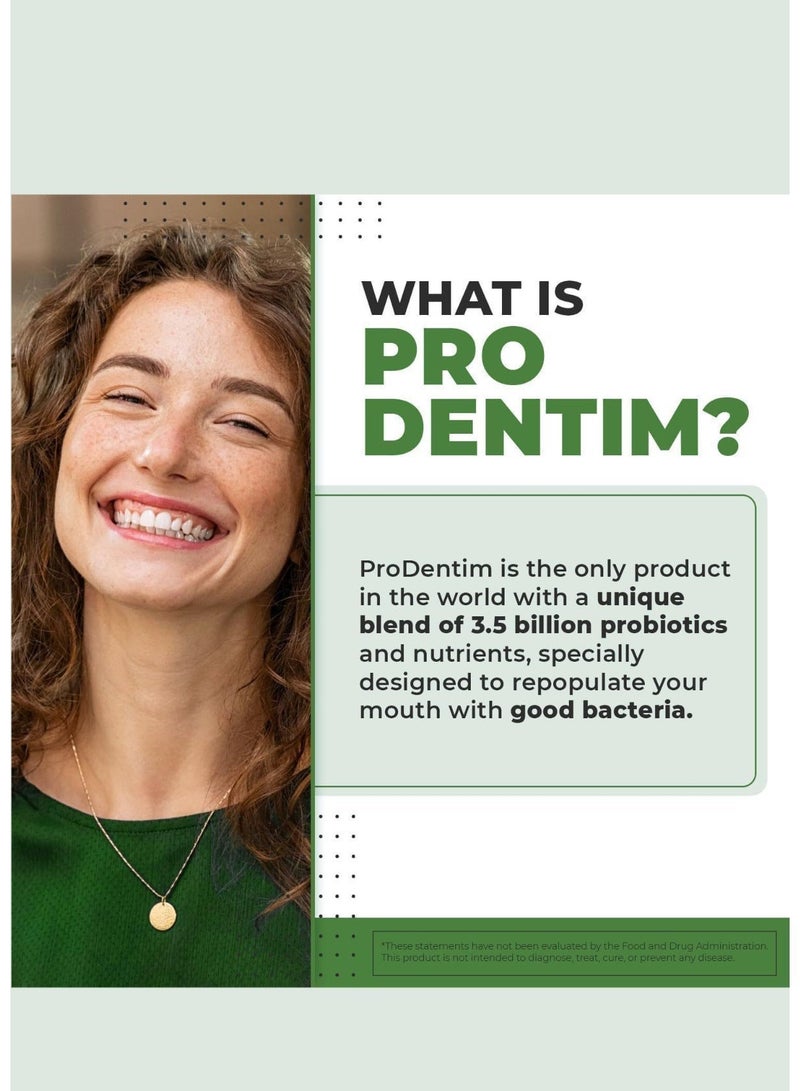 بيودي Prodentim Advanced Probiotics عن طريق الفم 30 قرصًا ناعمًا، تركيبة لصحة الأسنان واللثة، نفس منعش يدوم طويلاً، الأذن والأنف والحنجرة، صحة المناعة، مكمل غذائي - Image 2