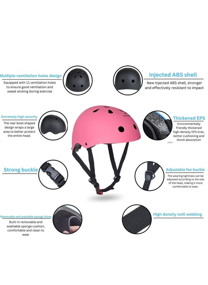 turtees 7PCS,Child & Adults Rider Series Protection Gear Set for Multi Sports Scooter, Skateboarding, Roller Skating, Protection for Beginner to Advanced, Helmet, Knee and Elbow Pads (Small-(upto 35Kg))  - Image 2