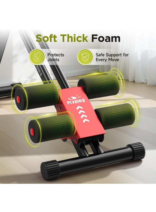 FLYBIRD Foldable Ab Trainer for Home Gym - Adjustable 6-Level Abdominal Bench for Core Strength & Body Shaping, Space Saving & Easy Storage Exercise Equipment - Image 4