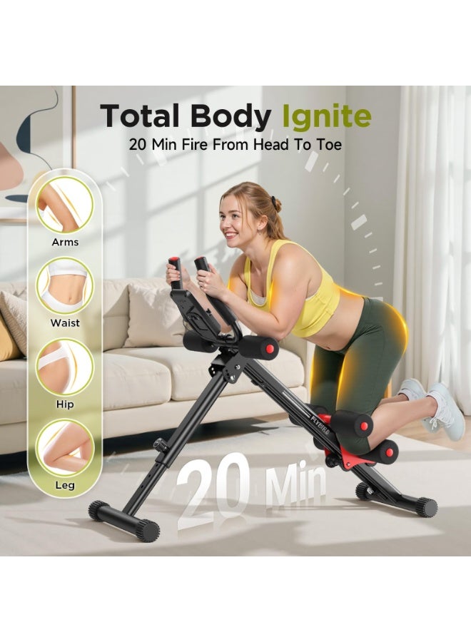 FLYBIRD Foldable Ab Trainer for Home Gym - Adjustable 6-Level Abdominal Bench for Core Strength & Body Shaping, Space Saving & Easy Storage Exercise Equipment - Image 1