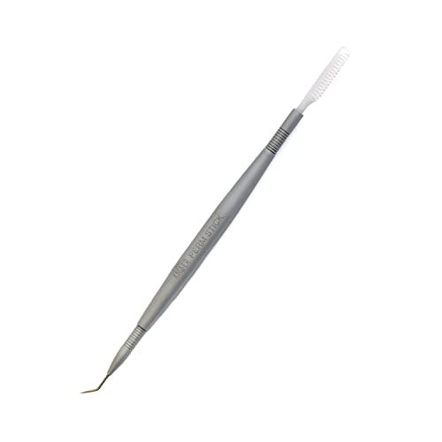 Amber Lash Eyelash Lift Perm Tool Eyelash Separator Stainless Steel Lash Lift Tool with Separation Comb Stick for Eyelash Extensions Supplies Double Row Brush