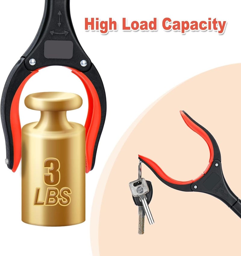 YelaJoy Grabber Reacher Tool, 360° Rotating Head, Wide Jaw, 83cm Foldable, Lightweight Trash Claw Grabbers for Elderly, Reaching Tool for Trash Pick Up Stick, Litter Picker, Arm Extension - Image 3