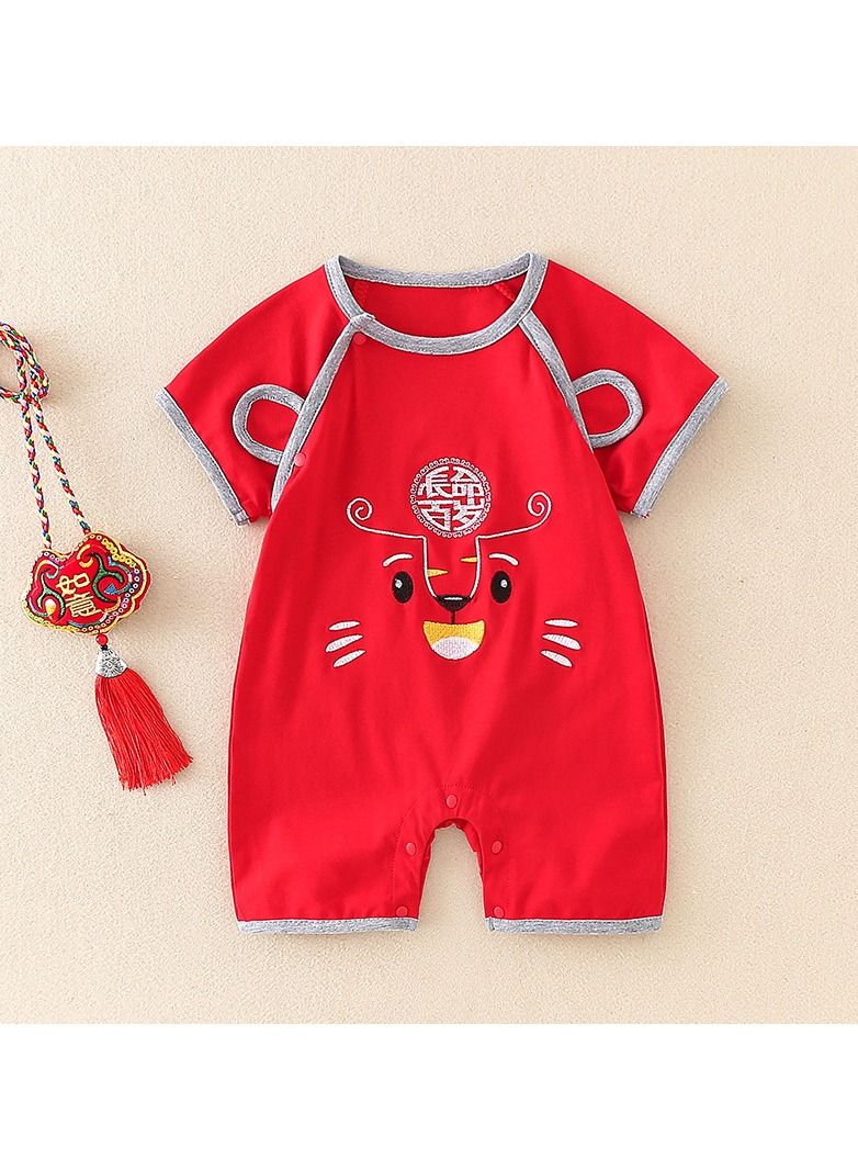 Loquat Baby Summer Thin Bodysuit Short Creeper  - Image 1