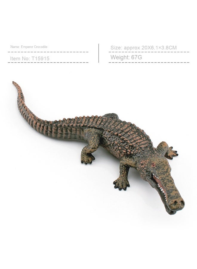 NIBEMINENT Realistic Amphibian Crocodile Model - Long Snouted Crocodile Desk Decoration