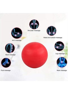 wovte Massage Lacrosse Ball for Sore Muscles, Shoulders, Neck, Back, Foot, Body, Deep Tissue, Trigger Point, Muscle Knots, Yoga and Myofascial Release (Red)  - Image 3