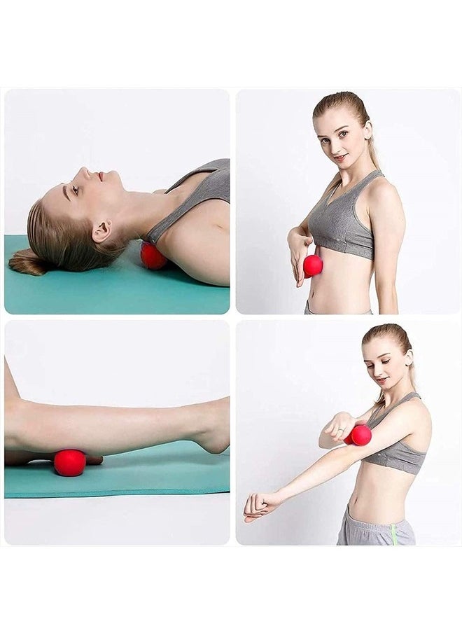wovte Massage Lacrosse Ball for Sore Muscles, Shoulders, Neck, Back, Foot, Body, Deep Tissue, Trigger Point, Muscle Knots, Yoga and Myofascial Release (Red)  - Image 4