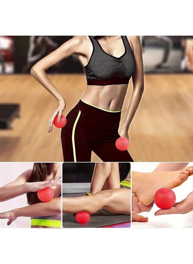 wovte Massage Lacrosse Ball for Sore Muscles, Shoulders, Neck, Back, Foot, Body, Deep Tissue, Trigger Point, Muscle Knots, Yoga and Myofascial Release (Red)  - Image 5