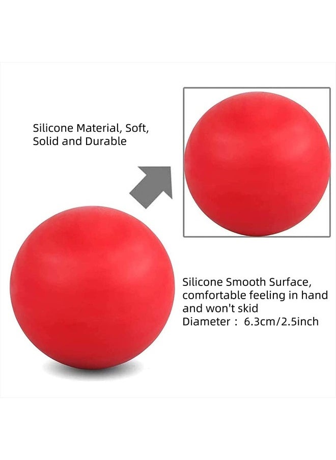 wovte Massage Lacrosse Ball for Sore Muscles, Shoulders, Neck, Back, Foot, Body, Deep Tissue, Trigger Point, Muscle Knots, Yoga and Myofascial Release (Red)  - Image 2