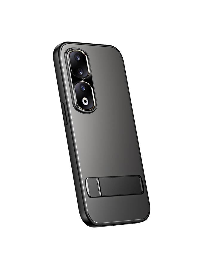 Case For Honor 90 RJ-61 Electroplating Frosted TPU + PC Phone Case with Holder