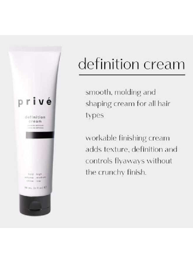 PRIVE Privé Definition Cream Hair Texturizer Cream/Curl Defining Cream Frizzy Hair Control Defines And Separates Your Hair For Sculpted Looks And Styles (3Oz) - Image 5