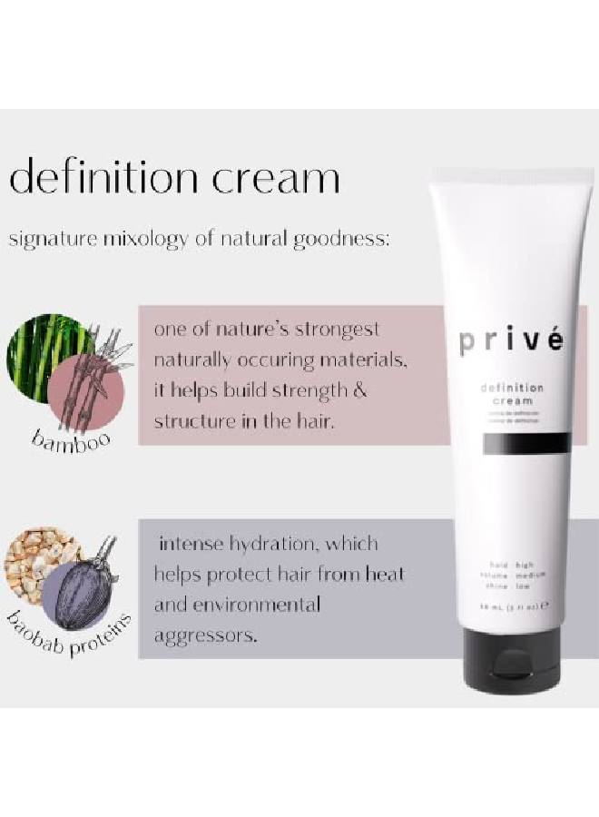 PRIVE Privé Definition Cream Hair Texturizer Cream/Curl Defining Cream Frizzy Hair Control Defines And Separates Your Hair For Sculpted Looks And Styles (3Oz) - Image 3