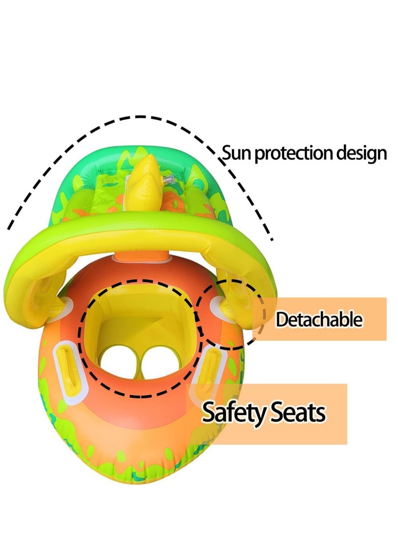 Baby Swimming Ring Float with Comfortable Seat and Hand Pump - Inflatable Floating Boat Perfect for the Pool and Sea, Specially Designed for the Fun of Infants and Toddlers 6-36 Months! _ Baby Float
