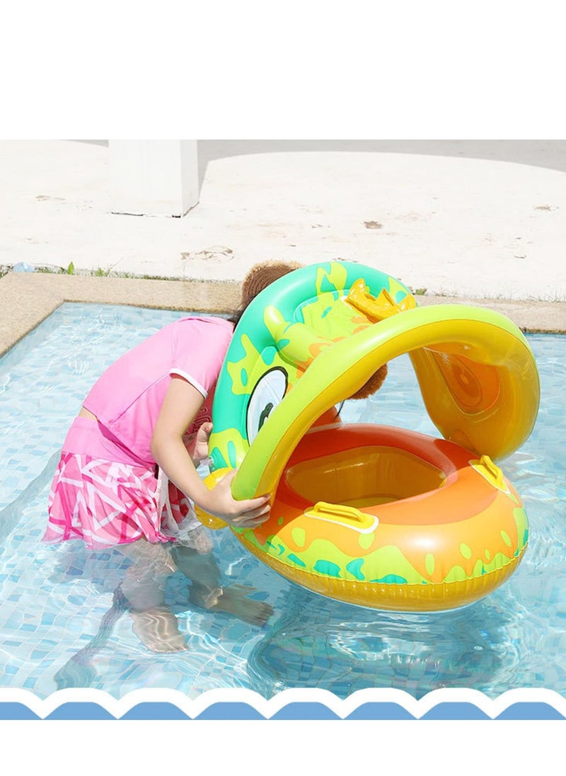Baby Swimming Ring Float with Comfortable Seat and Hand Pump - Inflatable Floating Boat Perfect for the Pool and Sea, Specially Designed for the Fun of Infants and Toddlers 6-36 Months! _ Baby Float