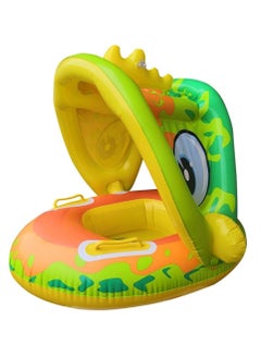 MUMS PLANET Baby Pool Float with Canopy, Inflatable Baby Swimming Ring with Sunshade, Infant Swim Pool Boat for Outdoor Activity Summer Water Toys for Kids Toddlers Girls Boys Aged 6-36 Months  - Image 1