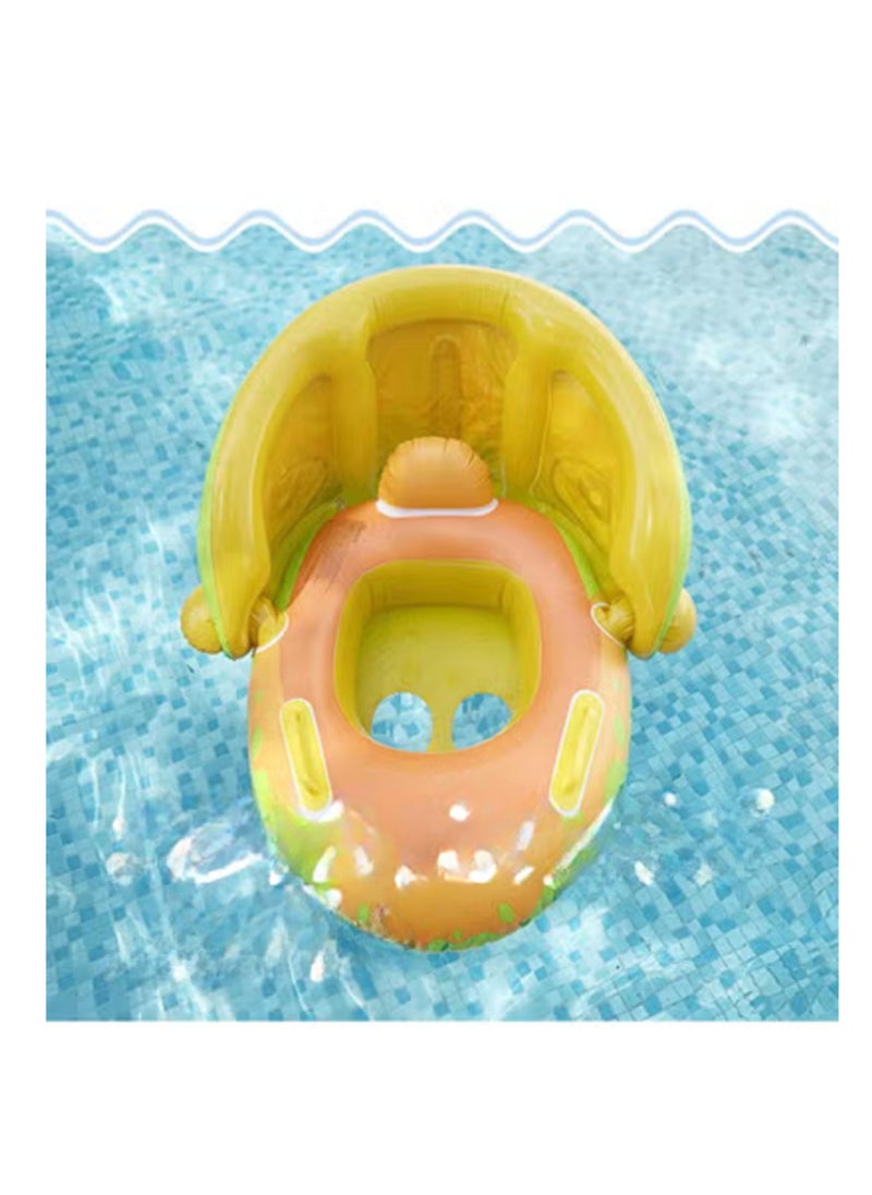 Baby Swimming Ring Float with Comfortable Seat and Hand Pump - Inflatable Floating Boat Perfect for the Pool and Sea, Specially Designed for the Fun of Infants and Toddlers 6-36 Months! _ Baby Float