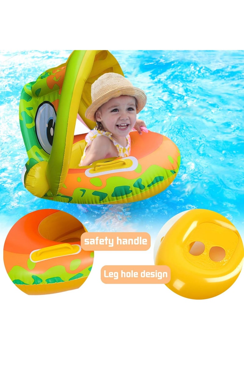 MUMS PLANET Baby Swimming Ring Float with Comfortable Seat and Hand Pump - Inflatable Floating Boat Perfect for the Pool and Sea, Specially Designed for the Fun of Infants and Toddlers 6-36 Months! _ Baby Float-Floats - Children's floats - Beach supplies - Image 3