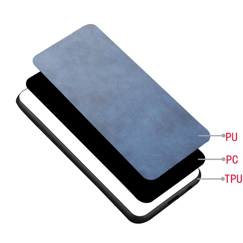 HuHa Case Cover For Samsung Galaxy A56 5G Cow Pattern Sewing Back Cover Phone Case(Blue) - Image 5