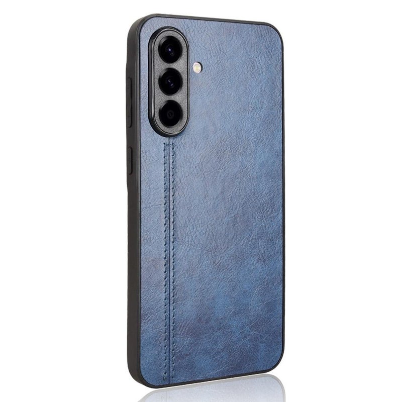HuHa Case Cover For Samsung Galaxy A56 5G Cow Pattern Sewing Back Cover Phone Case(Blue) - Image 3