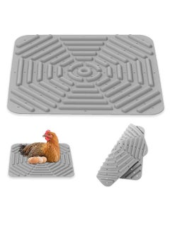 Chicken Nesting Pads 1 Pack Silicone Washable Nesting Box Pads for Chickens 12x12 Inch Reusable Gray Chicken Nesting Pads Washable Coop Liners Soft and Cozy Bedding for Chickens for Laying Eggs