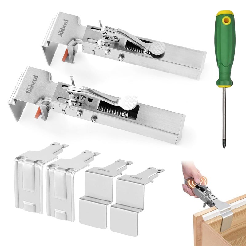Jikbeed Drawer Front Installation Clamps, Drawer Clamps for Drawer Panel Installation Fixing Clips, Easy, Labor-Saving, and Efficient Drawer Fixing Clip - Image 1