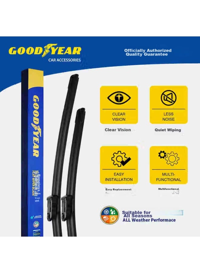 Goodyear Bmw 3 Series Windshield Wipers For 2005- Models 330/320li/325i 3 Series Gt, Original Quiet Wiper Blades, 1 Pair - Image 2